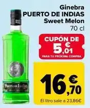 Carrefour Puerto de indias - ginebra sweet melon oferta