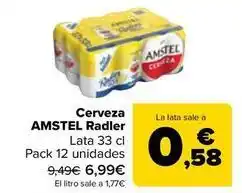 Carrefour Amstel - cerveza radler oferta