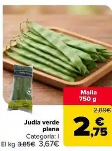 Carrefour Judia verde plana oferta