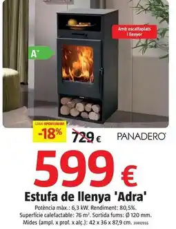 Bauhaus Panadero - estufa de llenya 'adra' oferta