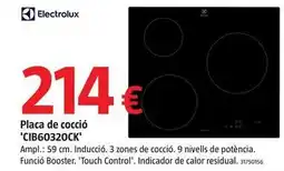 Bauhaus Electrolux - placa de coccio 'cib60320ck' oferta