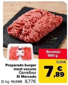 Carrefour Carrefour - preparado burger meat vacuno el mercado oferta