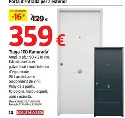 Bauhaus Antracita - 'saga 100 ranurada' oferta