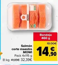 Carrefour Mowi - salmon corte maestro oferta