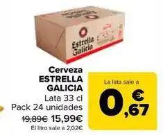 Carrefour Estrella galicia - cerveza oferta
