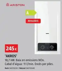 Bauhaus Ariston - arrosti oferta