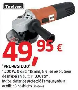 Bauhaus Toolson - 'pro-ws1000' oferta