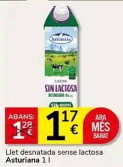 Supermercados Charter Asturiana llet desnatada sense lactosa oferta