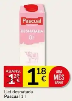 Supermercados Charter Pascual llet desnatada oferta