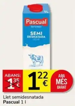 Supermercados Charter Pascual llet semidesnatada oferta