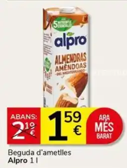 Supermercados Charter Alpro beguda d'ametlles oferta
