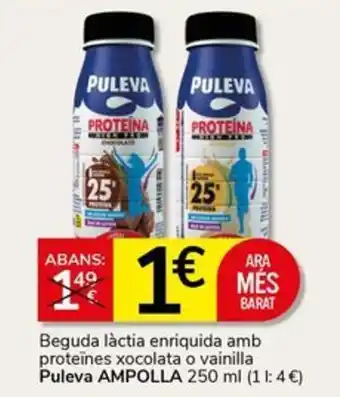 Puleva beguda lÀctica enriquida amb proteïnes xocolata o vainilla