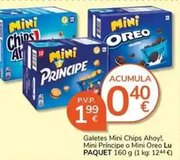Supermercados Charter Lu galetes mini chips ahoy! mini príncipe o mini oreo oferta
