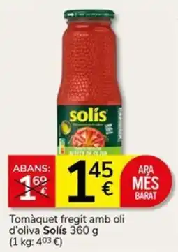 Supermercados Charter Solís tomàquet fregit amb oli d'oliva oferta