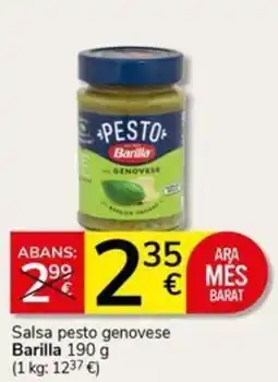 Supermercados Charter Barilla salsa pesto genovese oferta
