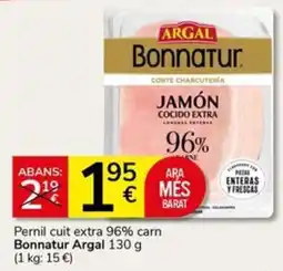 Supermercados Charter Argal bonnatur jamón cocido extra oferta