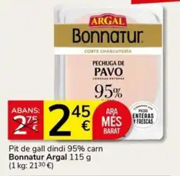Supermercados Charter Argal Bonnatur pechuga de pavo oferta