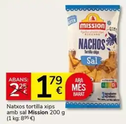 Supermercados Charter mission nachos tortilla chips sal oferta
