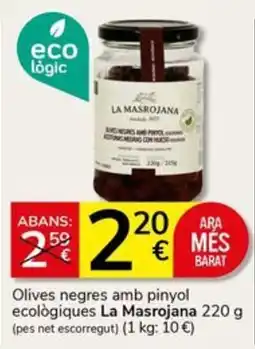 Supermercados Charter La Masrojana olives negres amb pinyol oferta