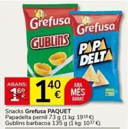 Supermercados Charter Grefusa snacks paquet oferta