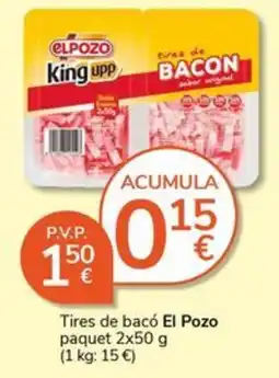 Supermercados Charter El Pozo tiras de bacon oferta