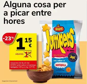 Jumpers snacks de blat de moro amb sabor a mantega
