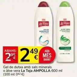 Supermercados Charter La Toja gel de dutxa amb sales minerals o àloe vera oferta