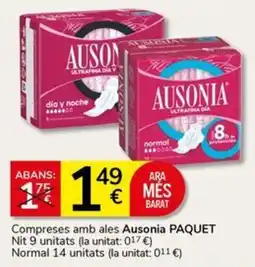 Supermercados Charter AUSONIA compreses amb ales oferta