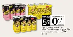 Supermercados Charter Schweppes Tónica Original, Original Zero o Pink Zero oferta