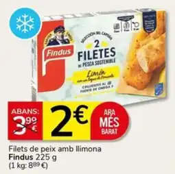 Supermercados Charter Findus filets de peix amb llimona oferta