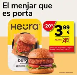 Supermercados Charter Heura burger de proteïna vegetal oferta