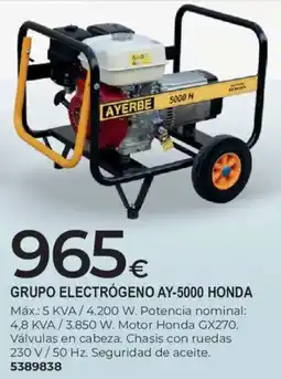 BigMat Ayerbe grupo electrógeno ay-5000 honda oferta