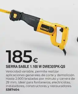 BigMat DeWalt sierra sable 1.100 w dwe305pk-qs oferta