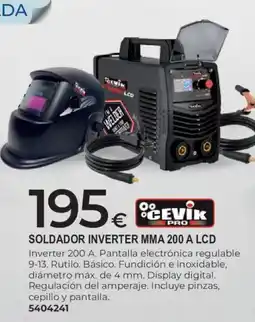 BigMat Cevik soldador inverter mma 200 a lcd oferta