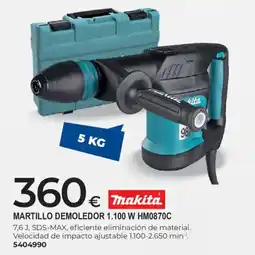 BigMat Makita martillo demoledor 1.100 w hm0870c oferta