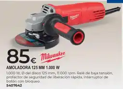 BigMat Milwaukee amoladora 125 mm 1.000 w oferta