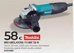 BigMat Makita mini amoladora 115 mm 720 w oferta