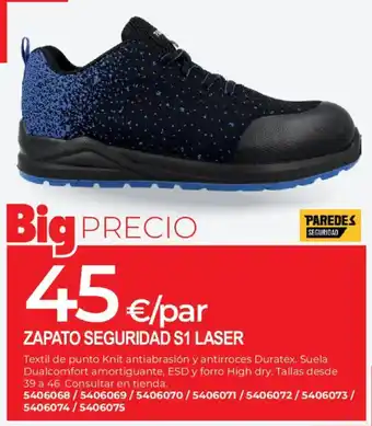 PAREDES ZAPATO SEGURIDAD S1 LASER