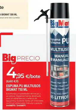 BigMat Espuma pu multiusos bigmat oferta