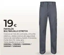 BigMat Pantalón multibolsillo stretch oferta
