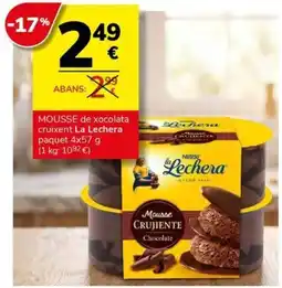 Supermercados Charter La Lechera mousse crujiante chocolate oferta