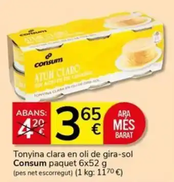 Consum tonyina clara en oli de gira-sol