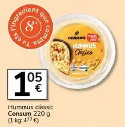 Supermercados Charter Consum hummus clàssic oferta