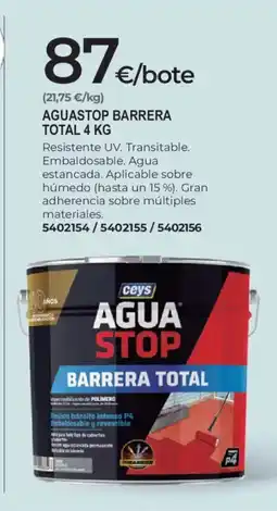BigMat Ceys aguastop barrera total oferta