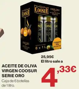 Hipercor Coosur aceite de oliva virgen serie oro oferta