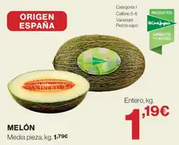 Hipercor El Corte Inglés melón oferta