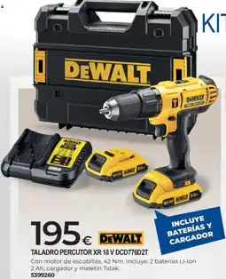 BigMat DeWalt taladro percutor xr 18 v dcd776d2t oferta