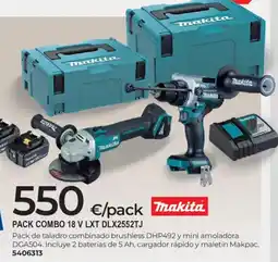 BigMat Makita pack combo 18 v lxt dlx2552tj oferta