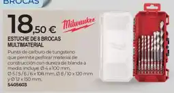 BigMat Milwaukee estuche de 8 brocas multimaterial oferta