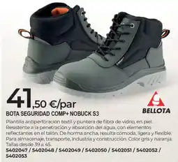 BigMat Bellota bota seguridad comp+ nobuck s3 oferta
